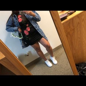 Jean coat knee length